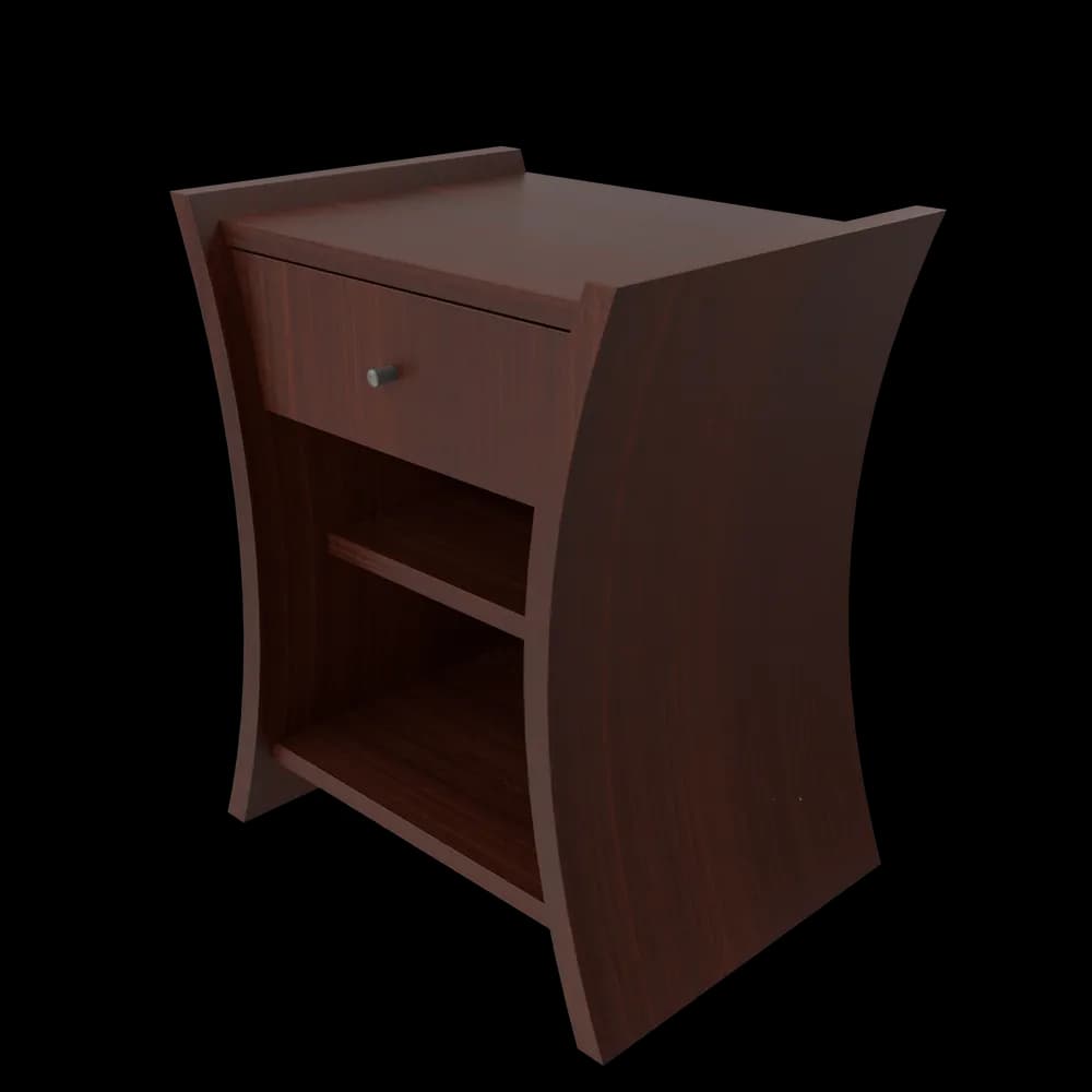 Bedside Table African Cherry view 2