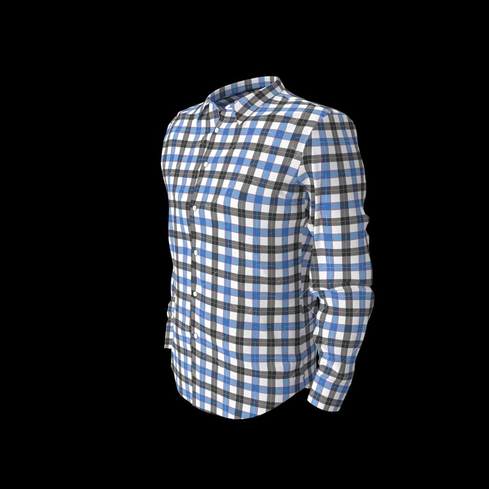 Blue & Black Check Shirt view 1