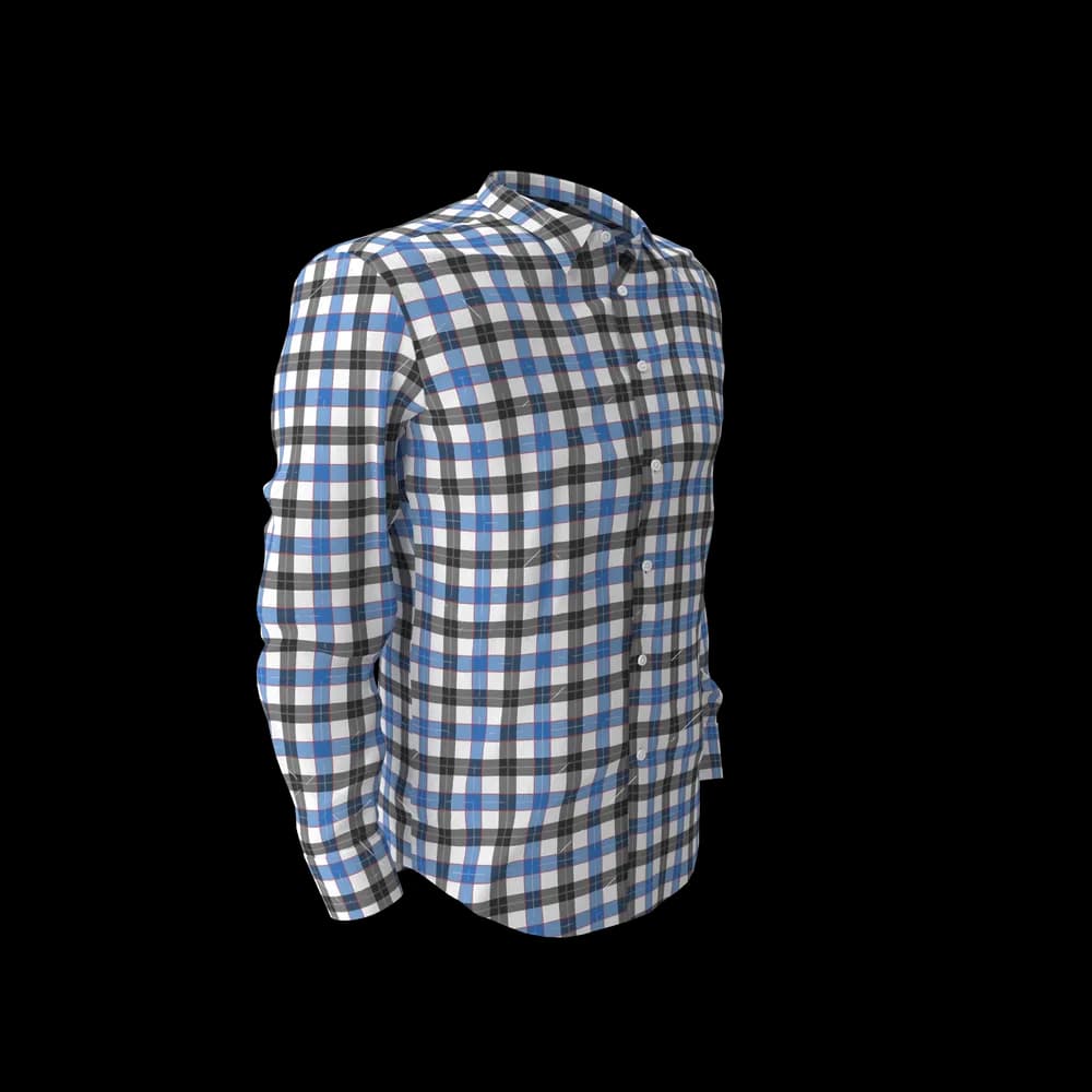Blue & Black Check Shirt view 3